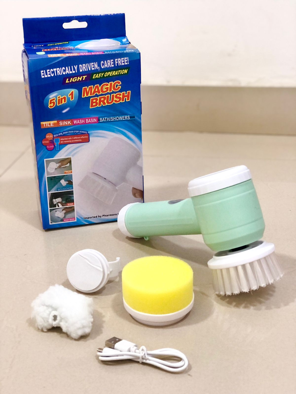 Miniatura 1 de Cepillo De Limpieza Eléctrico 5 En 1